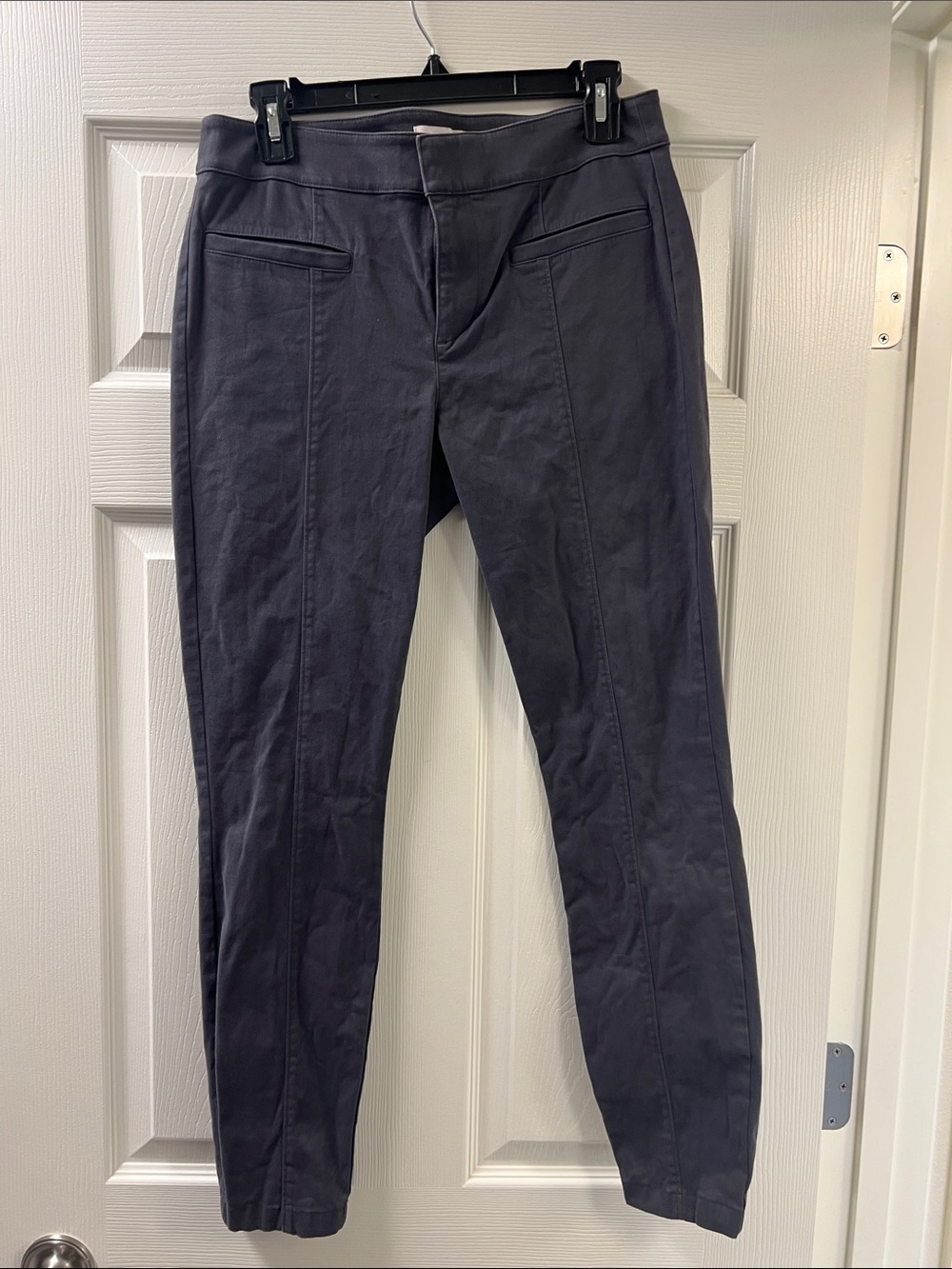 LOFT Charcoal Skinny Front-Seam Pants